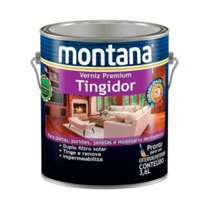 Verniz Marítimo Tingidor Alto Brilho Castanho Galão 3,6 Litros - Montana