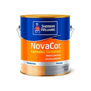 Tinta Esmalte Novacor Alto Brilho Preto (28) - Galão 3,6 Litros - Sw