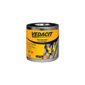 Fita Asfáltica Aluminizada 15cm X 10 Metros - Vedacit