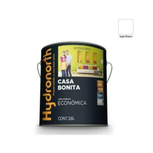 Tinta Casa Bonita Acrílica Super Branco Fosco - Galão 3,6 Litros - Hydronorth