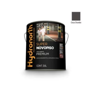 Tinta Novopiso Super Cinza Chumbo Semi Brilho - Galão 3,6 Litros - Hydronorth