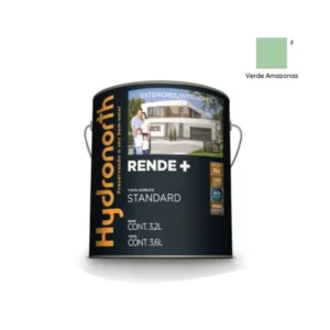 Tinta Rende+ Acrílica Verde Amazonas  Fosco - Galão 3,6 Litros - Hydronorth