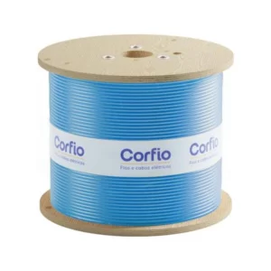 Fio Cabo Flexivel 4mm Bobina 600 Metros Azul - Corfio