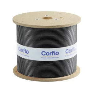 Fio Cabo Flexivel 4mm Bobina 600 Metros Preto - Corfio