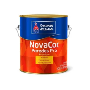 Tinta Novacor Paredes Pro Acetinado Branco - Galão 3,6 Litros - Sw