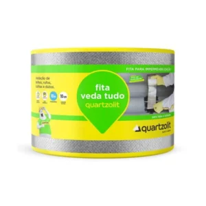 Fita Asfáltica Aluminizada 10cm X 10 Metros - Quartzolit