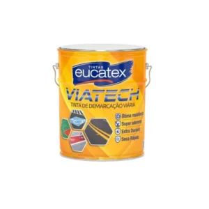Tinta Viatech Demarcação Viária Branco - Lata 18 Litros - Eucatex
