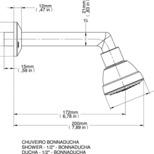 Chuveiro Bonnaducha 1/2" Cromado Docol - Imagem 4
