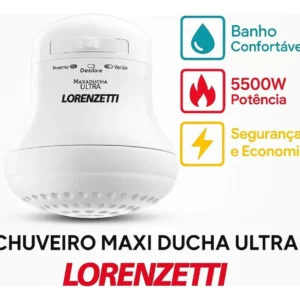 Ducha Elétrica Maxi-ducha 3t Branco 127v 5500w - Imagem 4