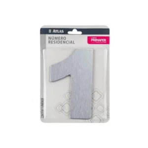 Número Residencial com Adesivo Cromado 1 - Atlas
