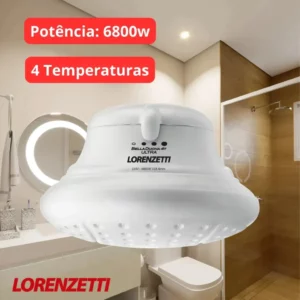 Ducha Bella Ducha Ultra Branco 220 Volts - 6800 Watts - Lorenzetti - Imagem 3
