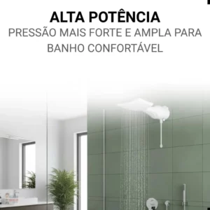 Chuveiro Loren Shower Eletrônico 7500w 220v Branco - Imagem 4