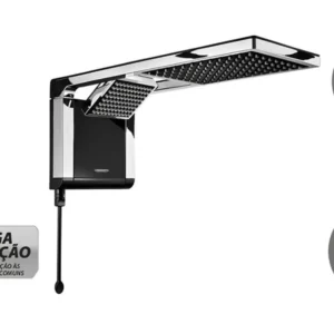 Ducha Acqua Duo Preta/cromada 127 Volts - Lorenzetti - Imagem 4