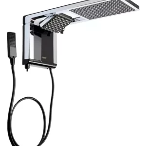 Ducha Acqua Duo Preta/Cromada 220 Volts - 7800 Watts - Lorenzetti - Imagem 2